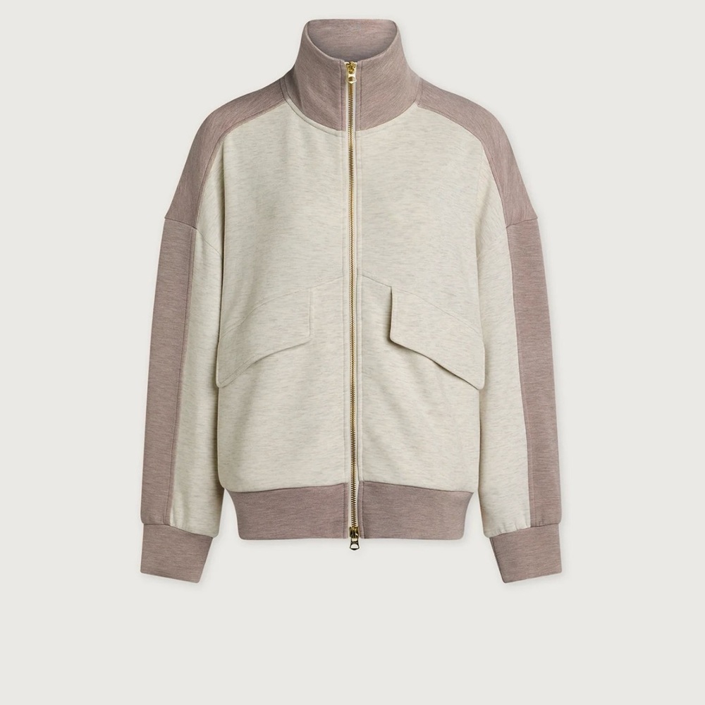 Varley Garcia Two-Tone Zip-Through Sweat